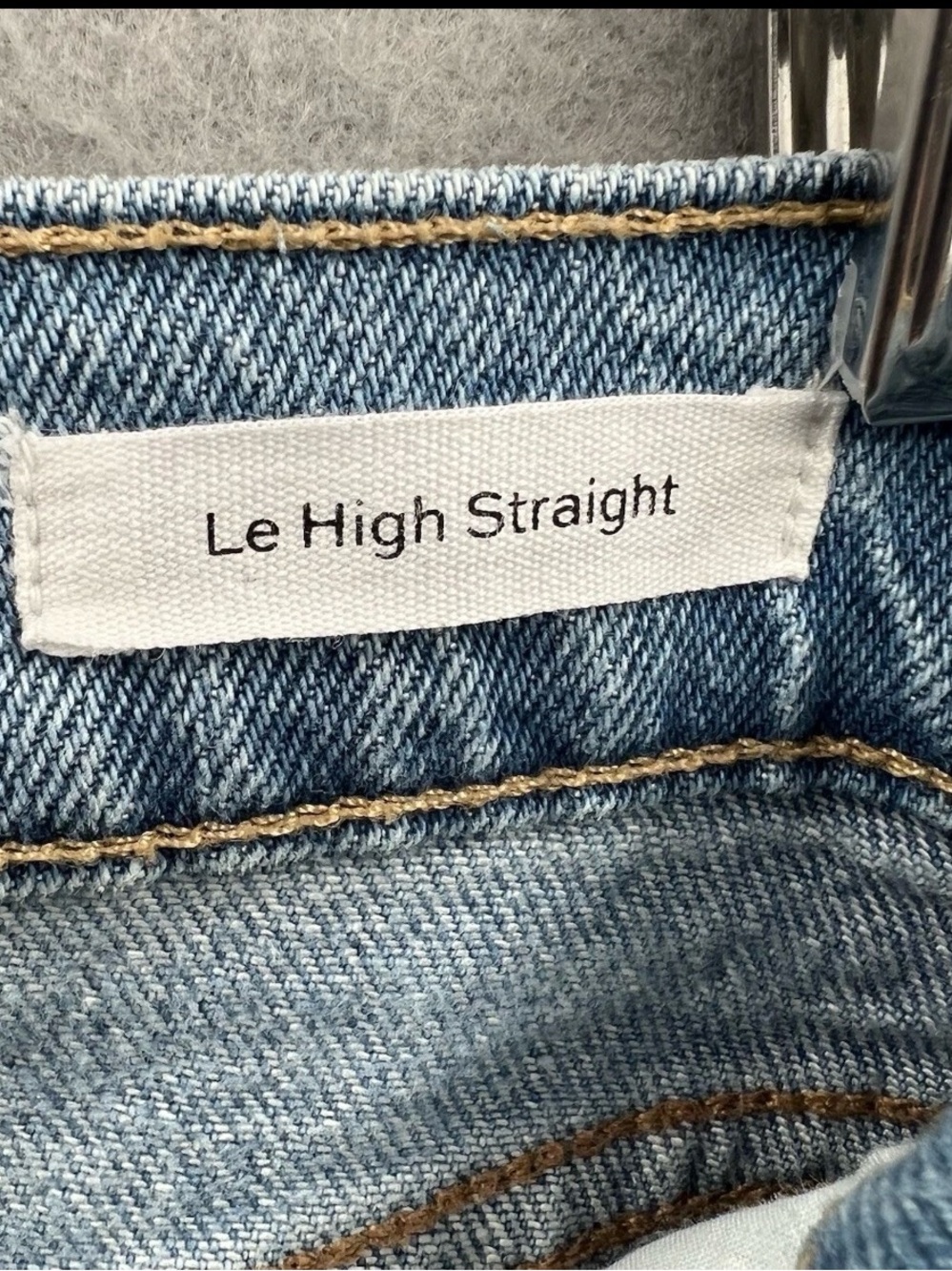 Frame Denim Light Blue Distressed Straight-Leg Jeans - Picture 3 of 3